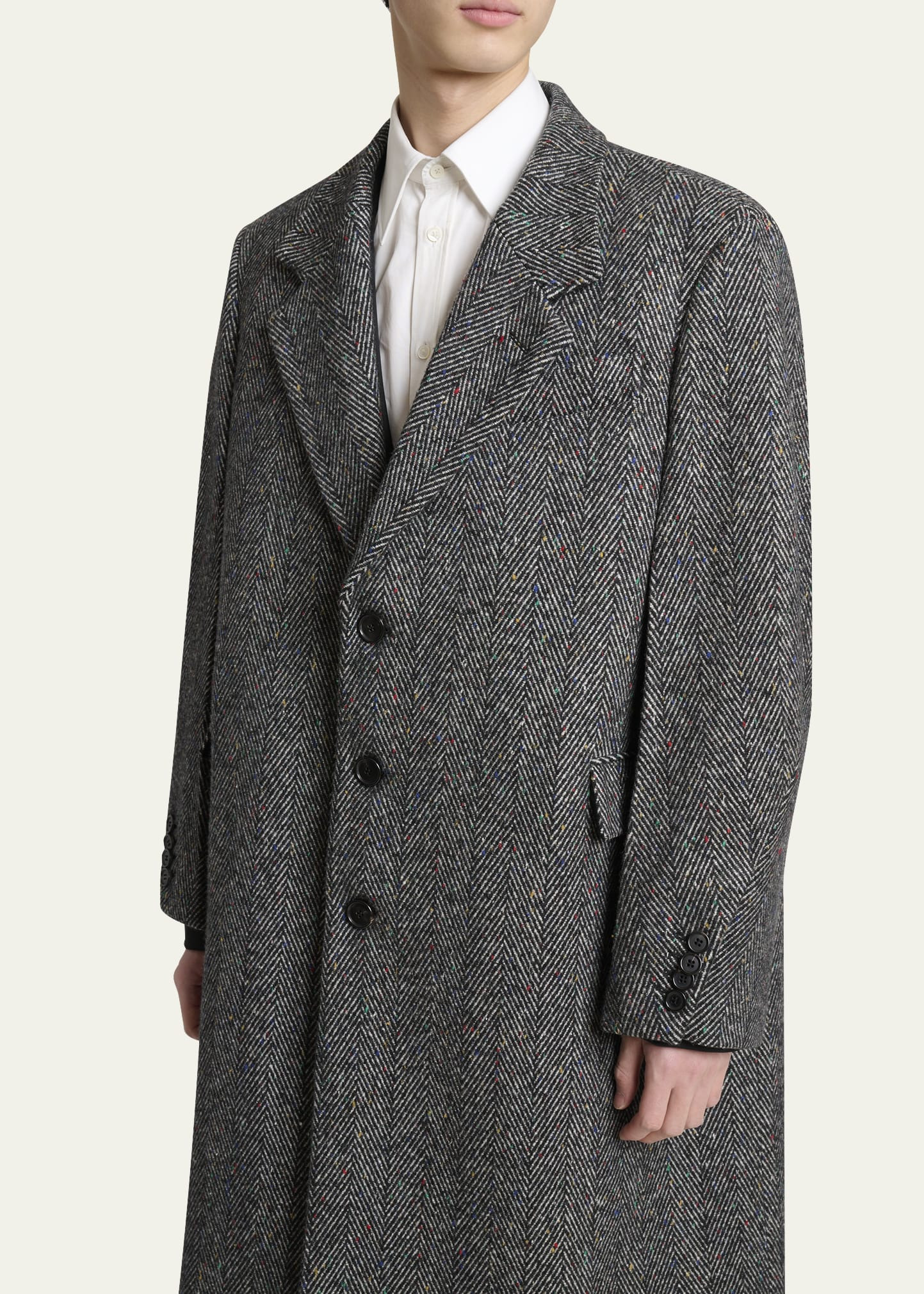 Men's Donegal Herringbone Coat - 5