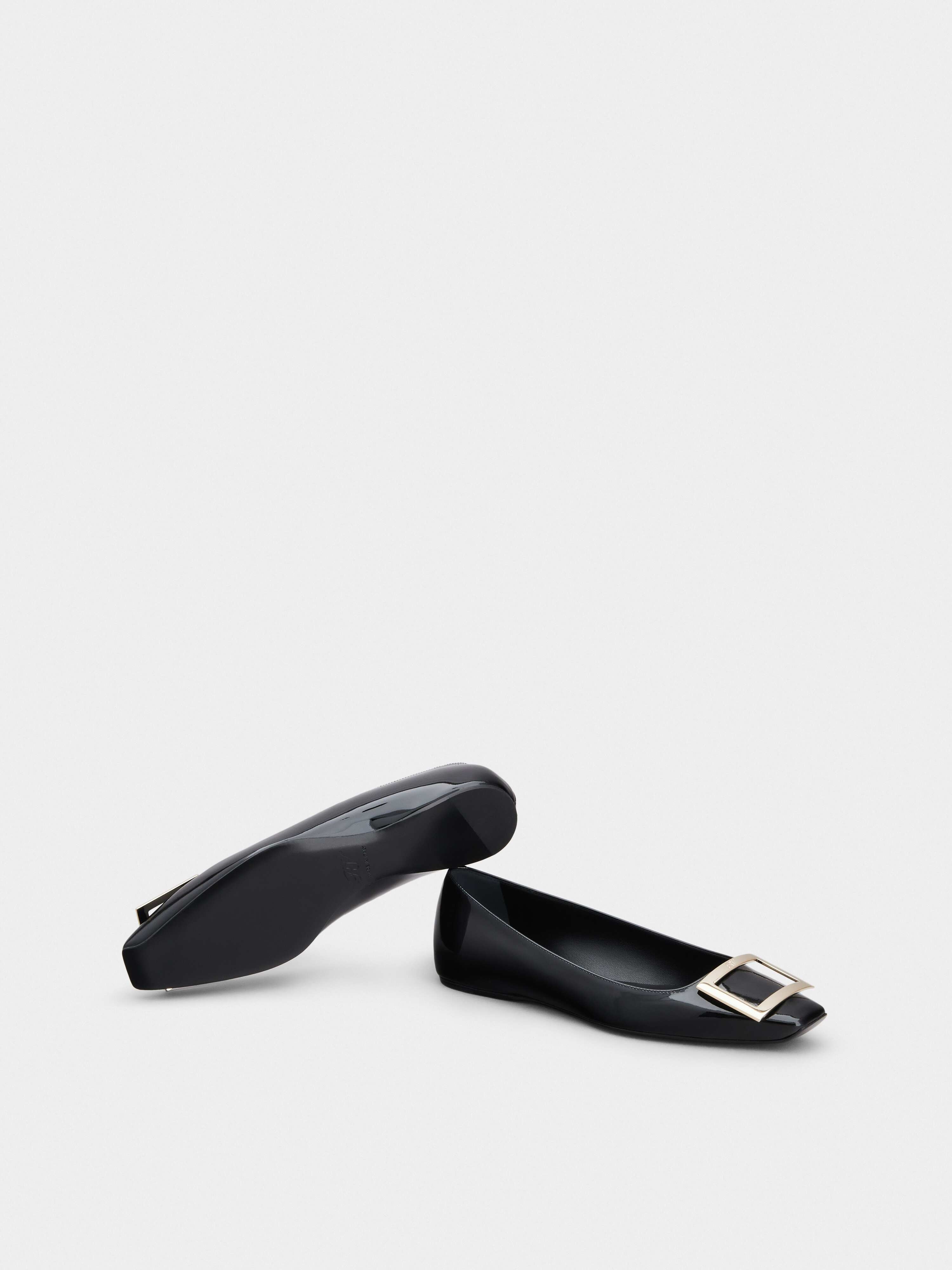 Trompette Metal Buckle Ballerinas in Patent Leather - 6