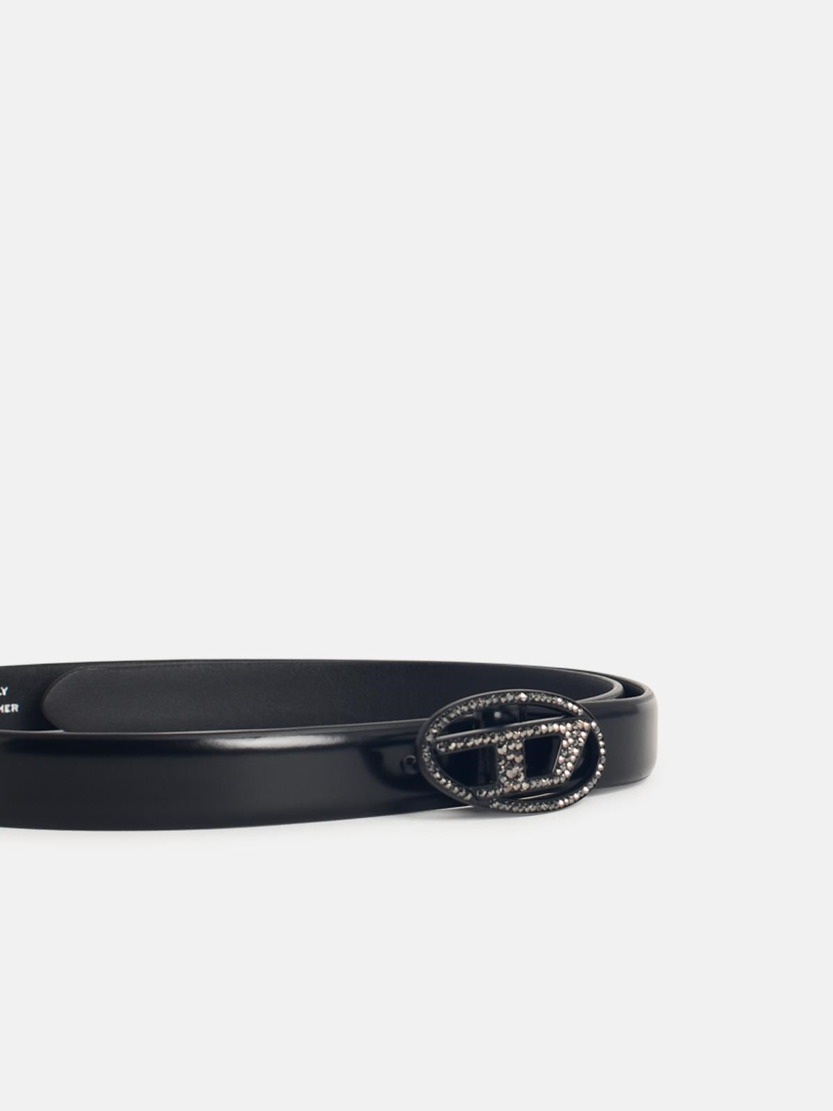 LOW BLACK LEATHER BELT - 3
