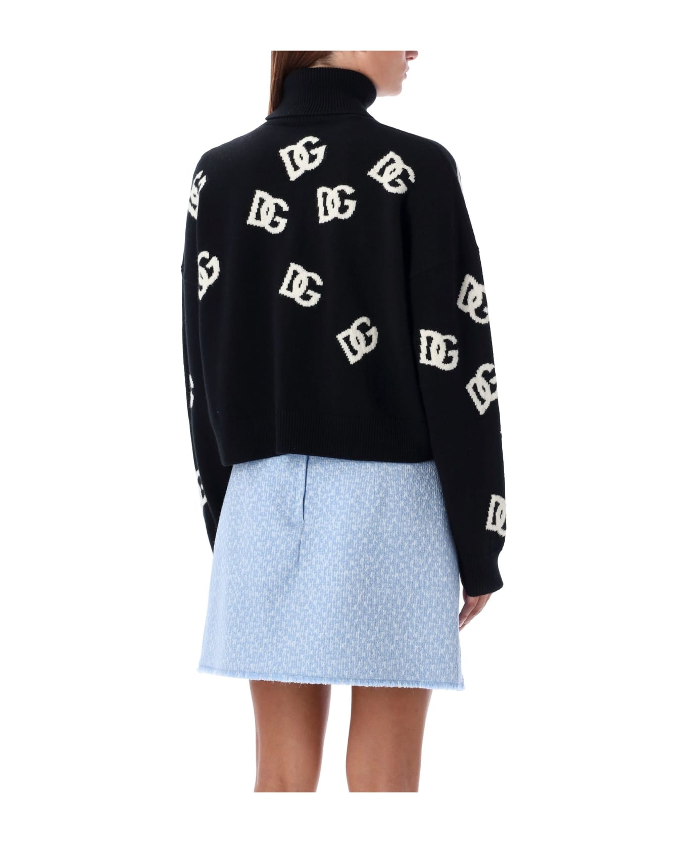 Dg Intarsia High Neck Sweater - 2