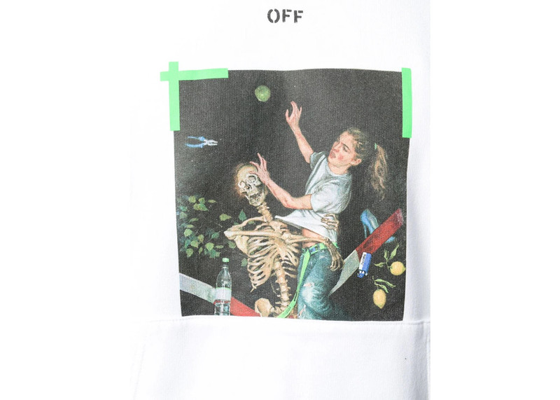 Off-White OFF-WHITE Oversize Fit Pascal Arrow Hoodie White/Green outlook