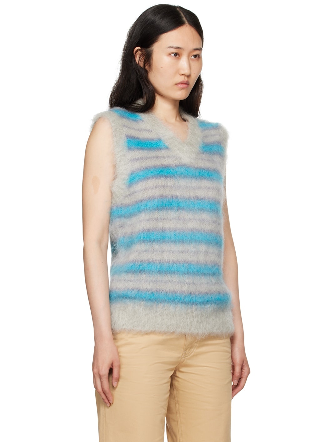Gray & Blue Iconic Vest - 2