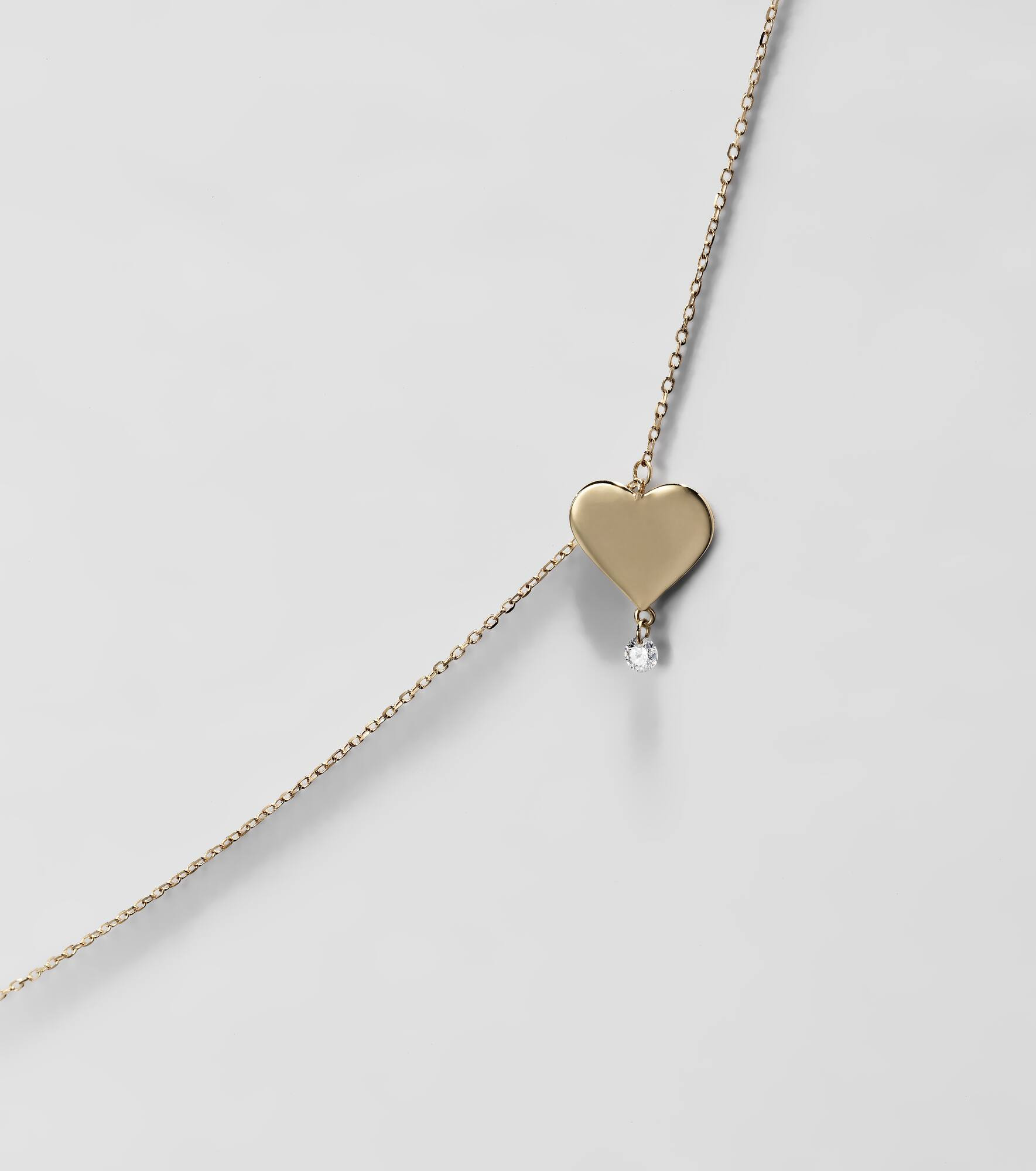 18kt gold necklace with diamond - 5