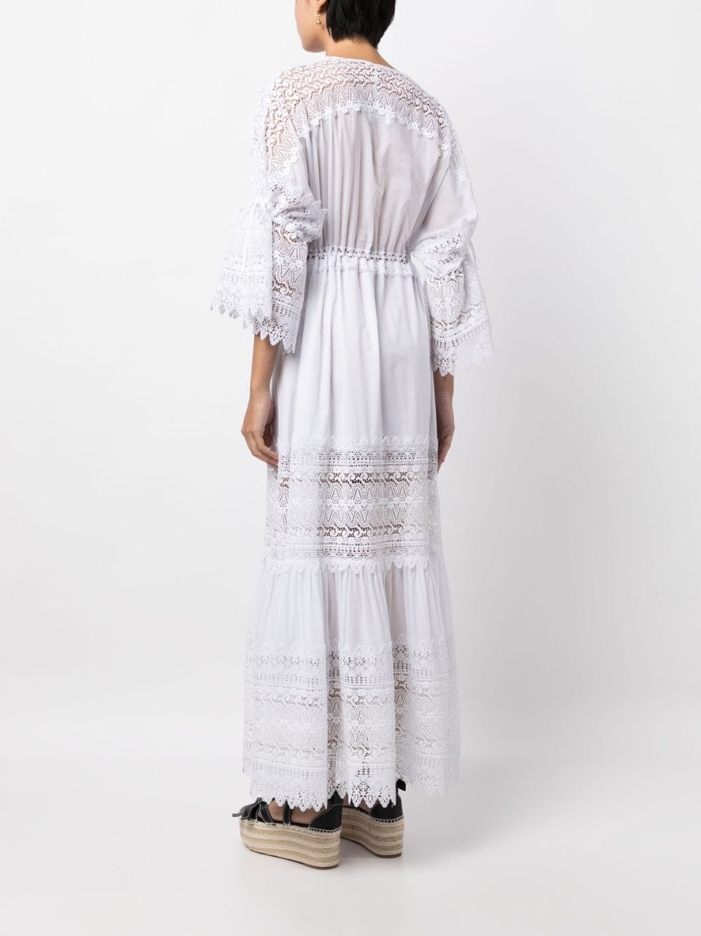 Margherita lace-trim maxi dress - 4