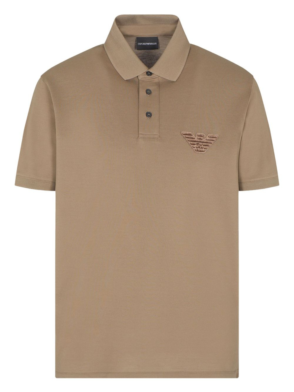 logo-patch polo shirt - 1
