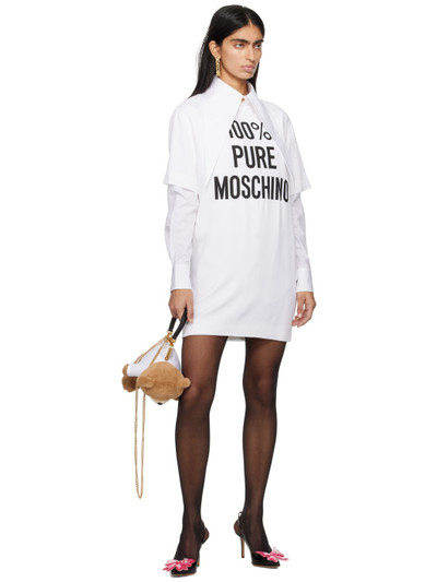 Moschino White '100% Pure Moschino' Minidress outlook