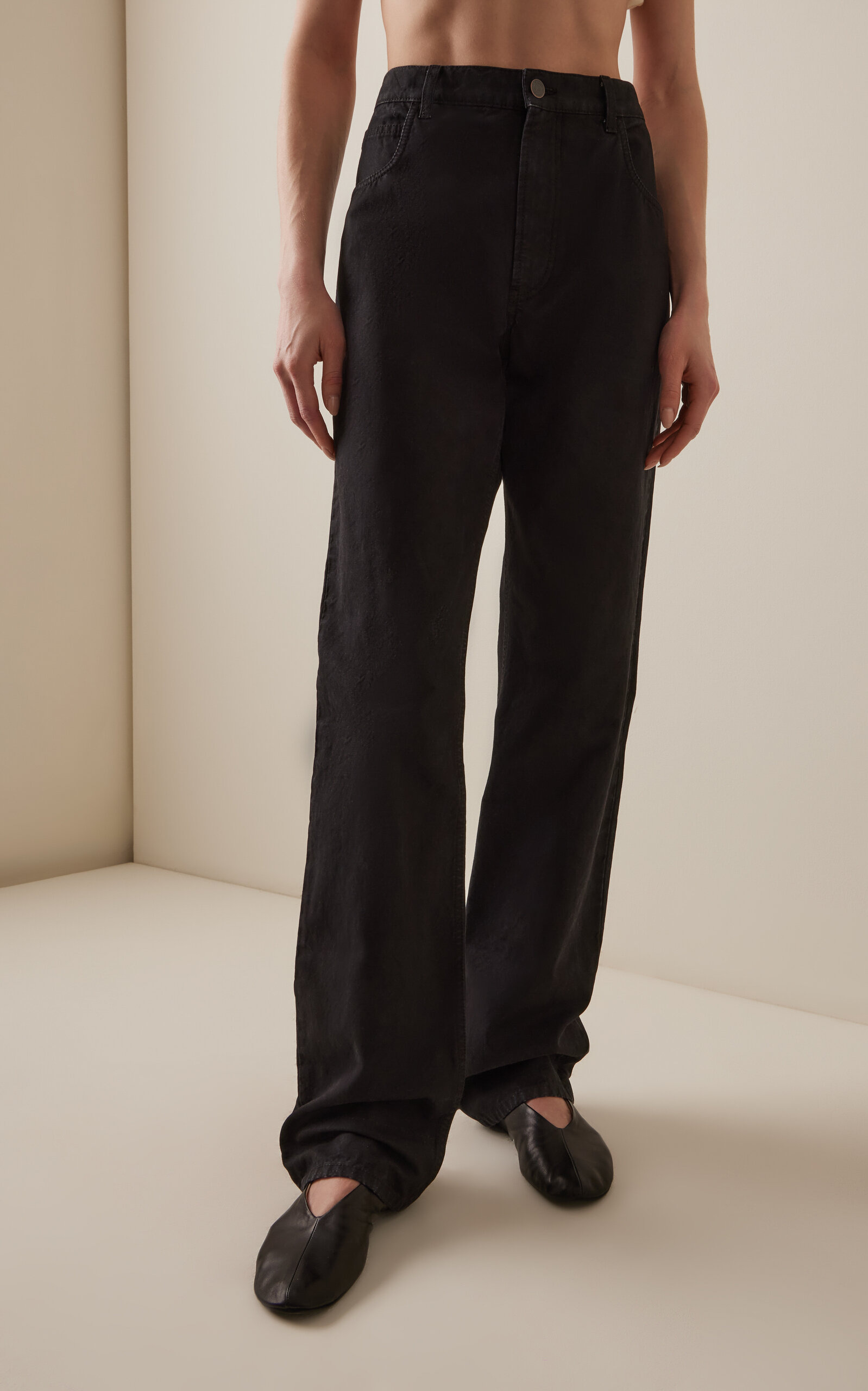 Landais Rigid High-Rise Bootcut Jeans black - 3
