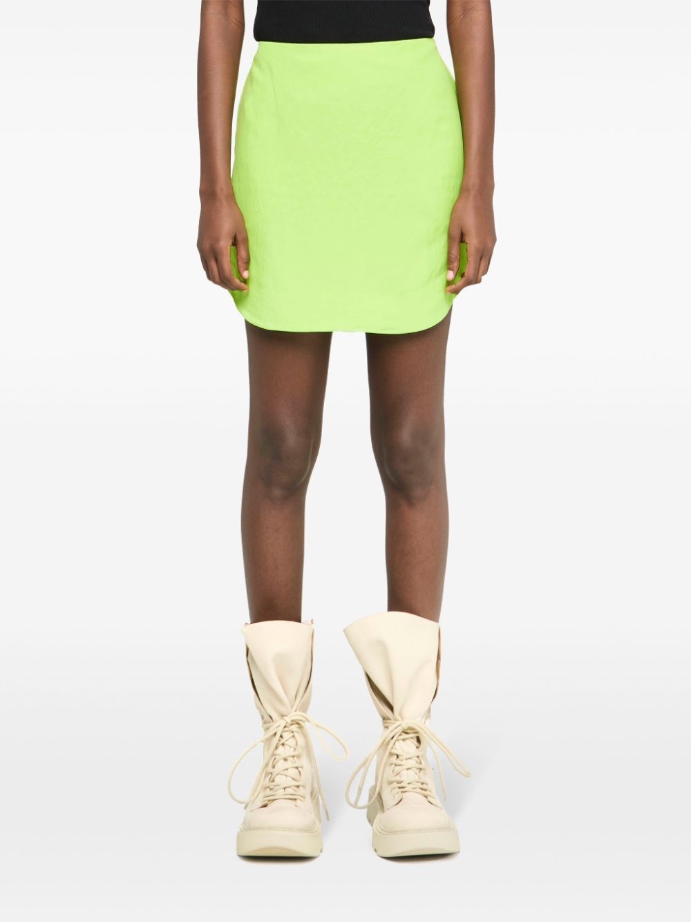 curved-hem mini skirt - 3