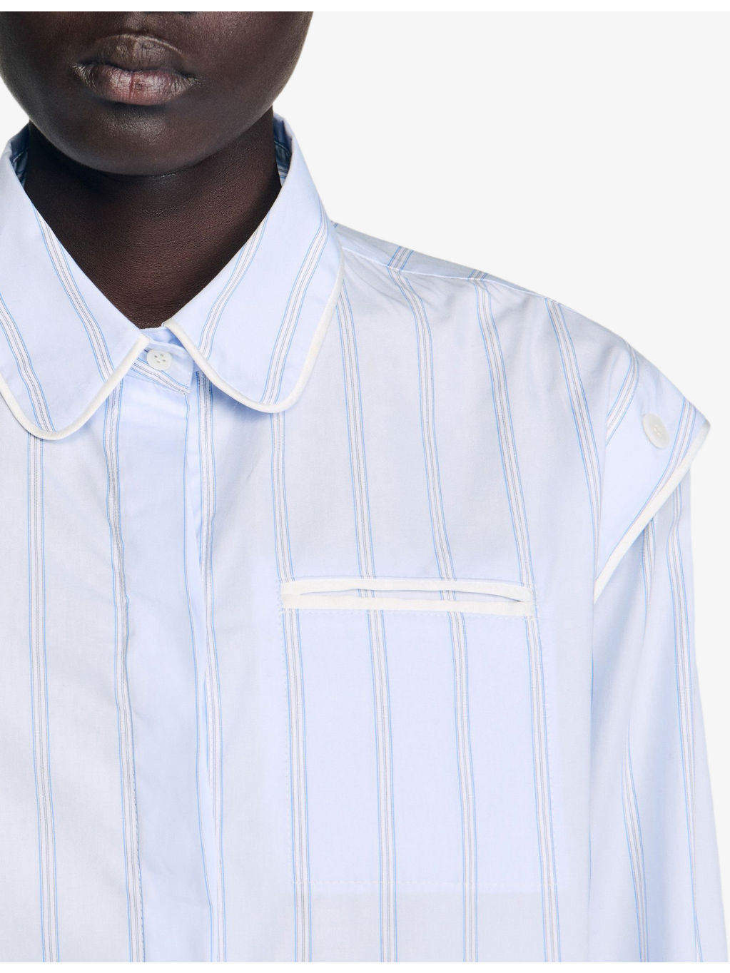 Button-Embroidered Relaxed-Fit Striped Cotton Shirt - 5