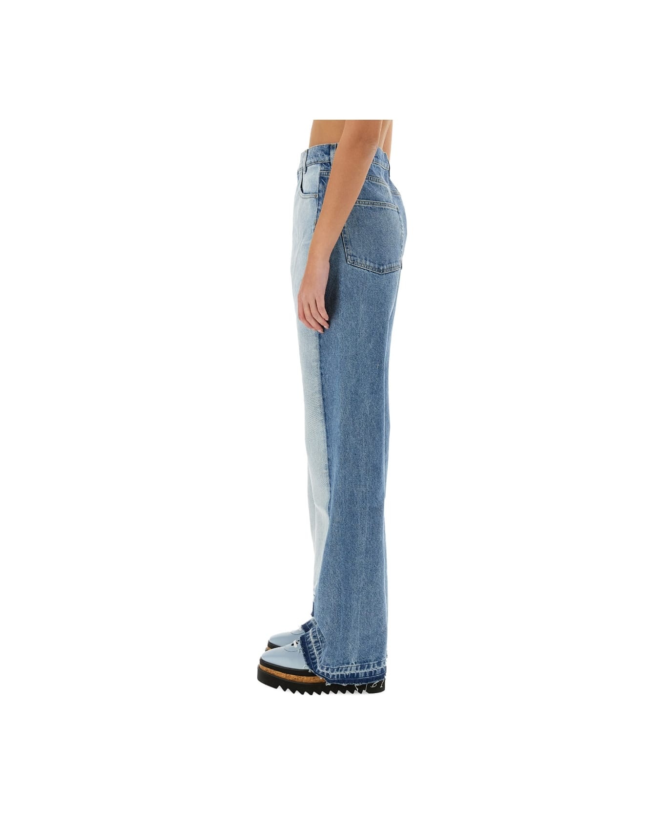 Straight-leg Jeans With Contrasting Panels - 4