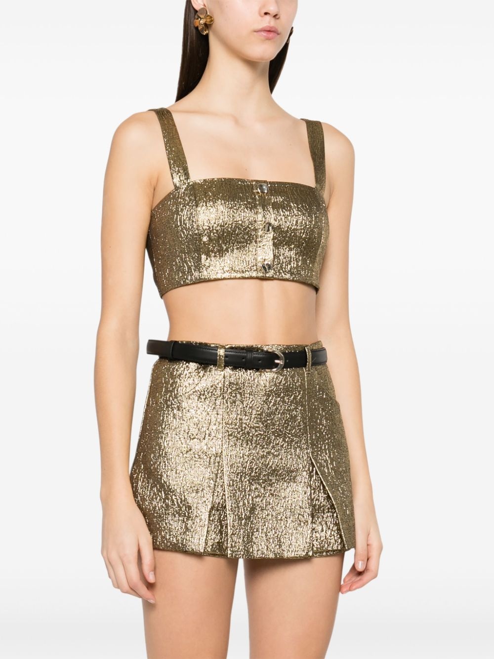metallic jacquard top - 3