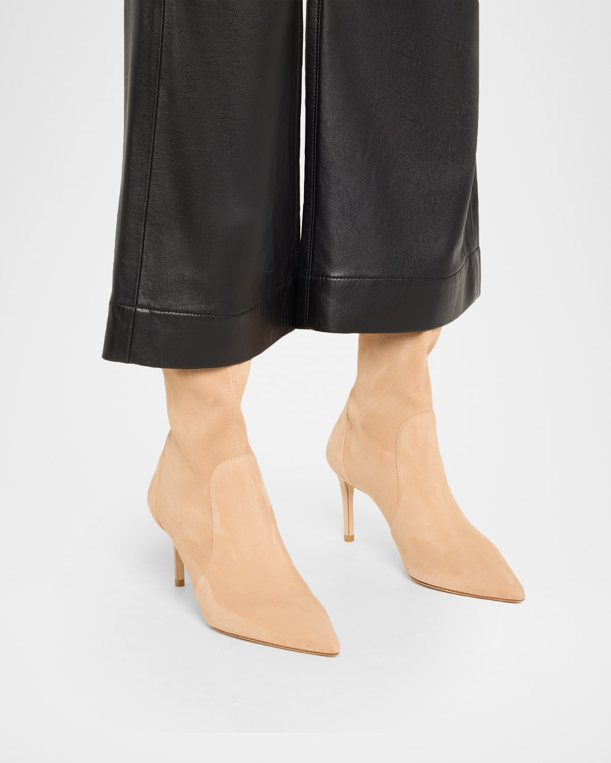 Stuart Power Suede Stiletto Knee Boots - 2