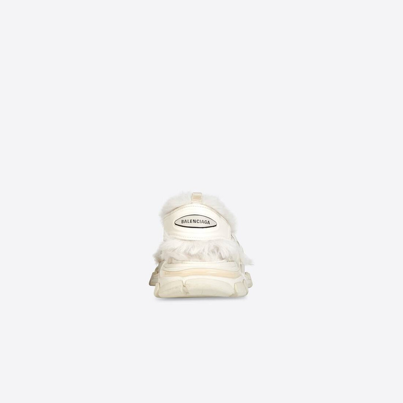 BALENCIAGA Women's Track Sandale Fake Fur in Beige outlook
