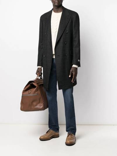 Canali double-breasted tailored coat outlook