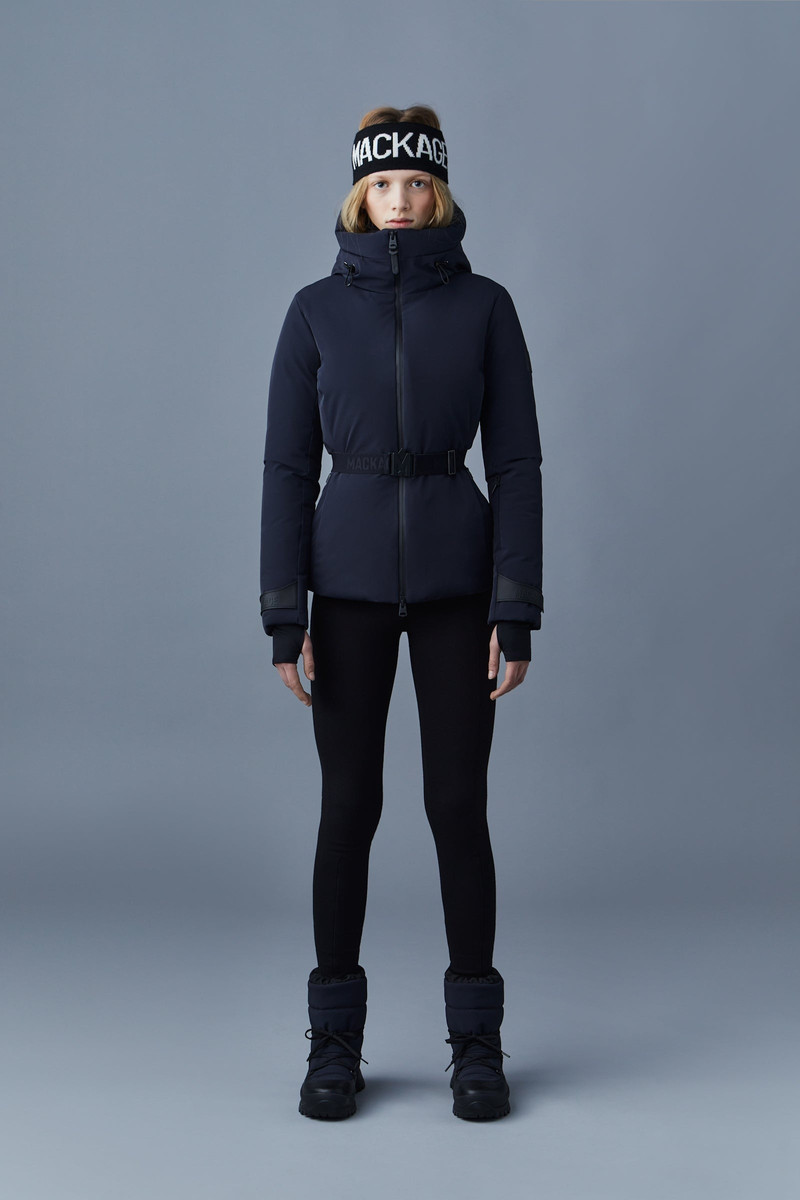 MACKAGE KRYSTAL Agile-360 belted down ski jacket with hood outlook