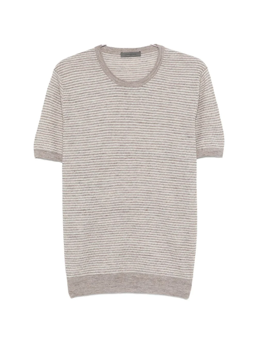 striped crew-neck T-shirt - 1
