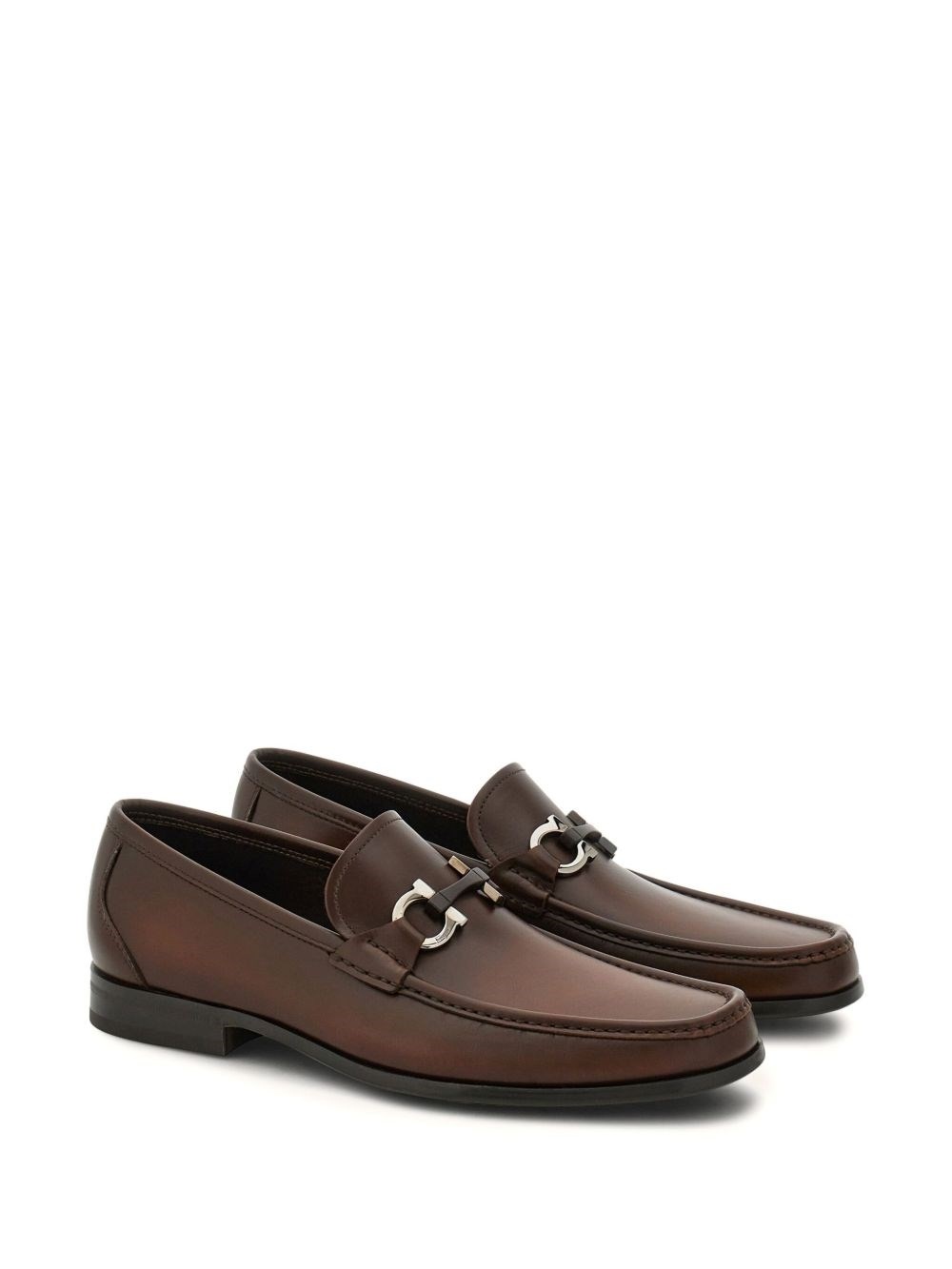 Gancini leather loafers - 3