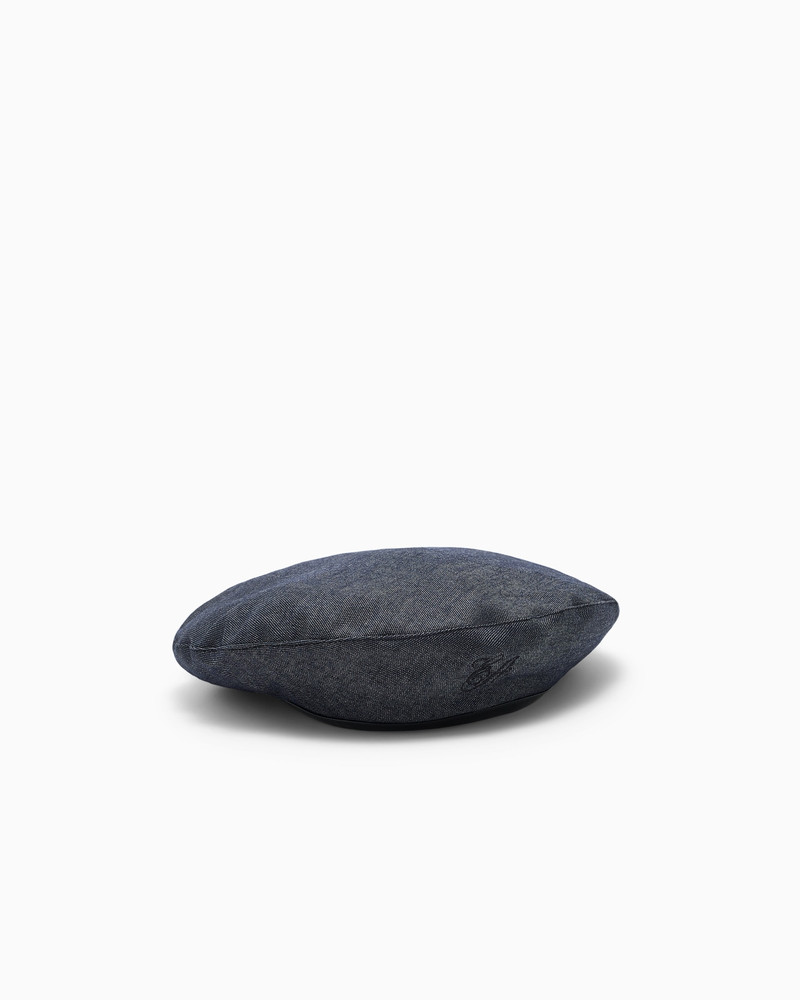 WOOL-BLEND BERET WITH DENIM EFFECT SIGNATURE CAPSULE 1