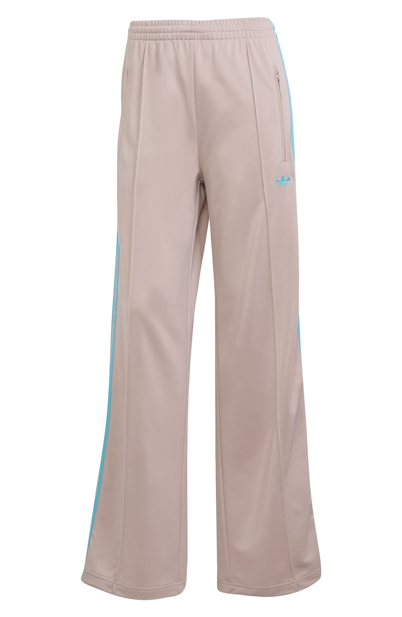 adidas Firebird Recycled Polyester Track Pants in Wonder Taupe/Blue at Nordstrom - 4