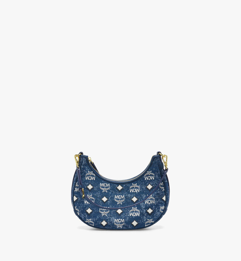 Aren Hobo Bag in Vintage Denim Jacquard 6