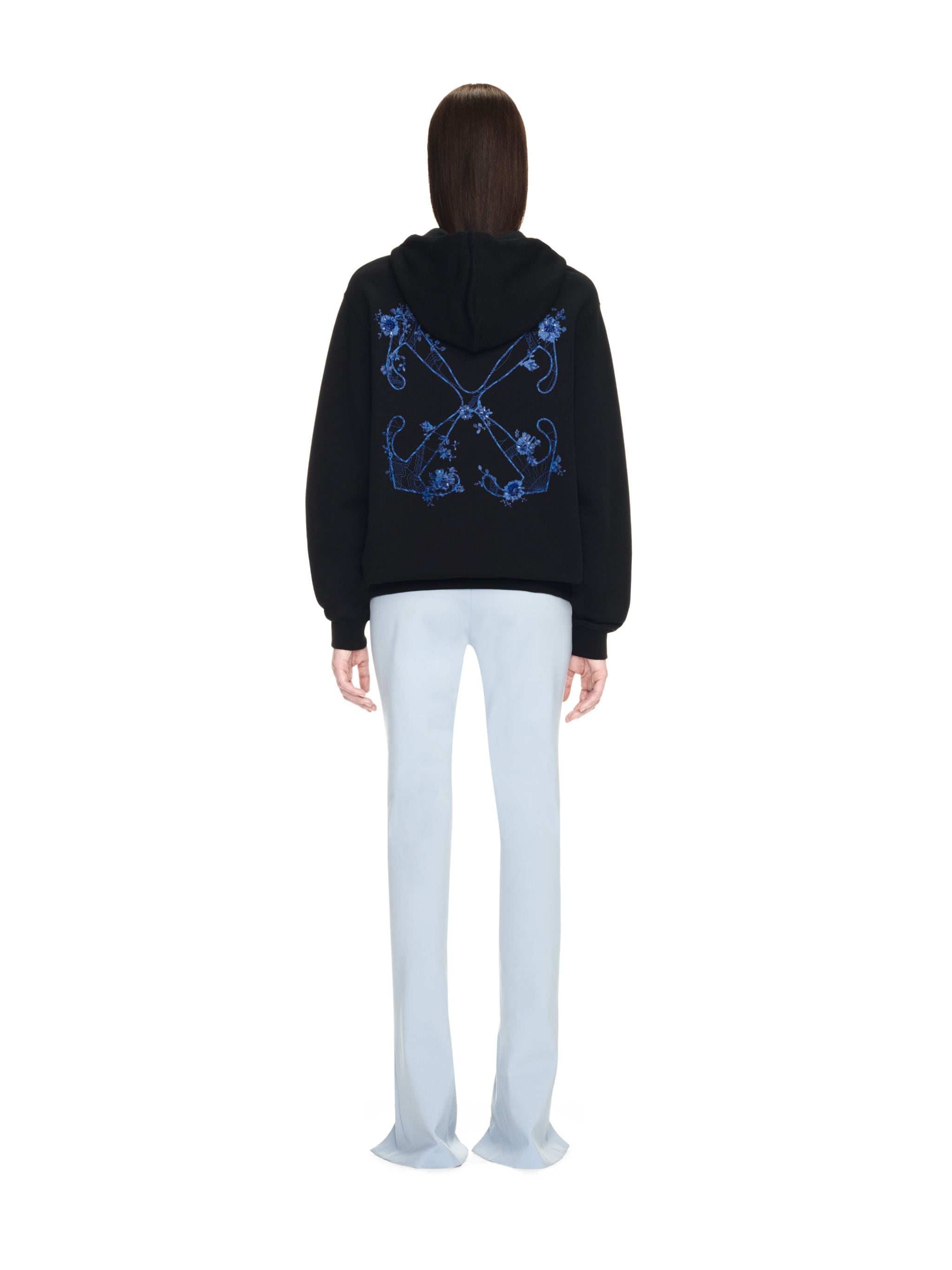 Emb Flower Arrow Reg Hoodie - 4