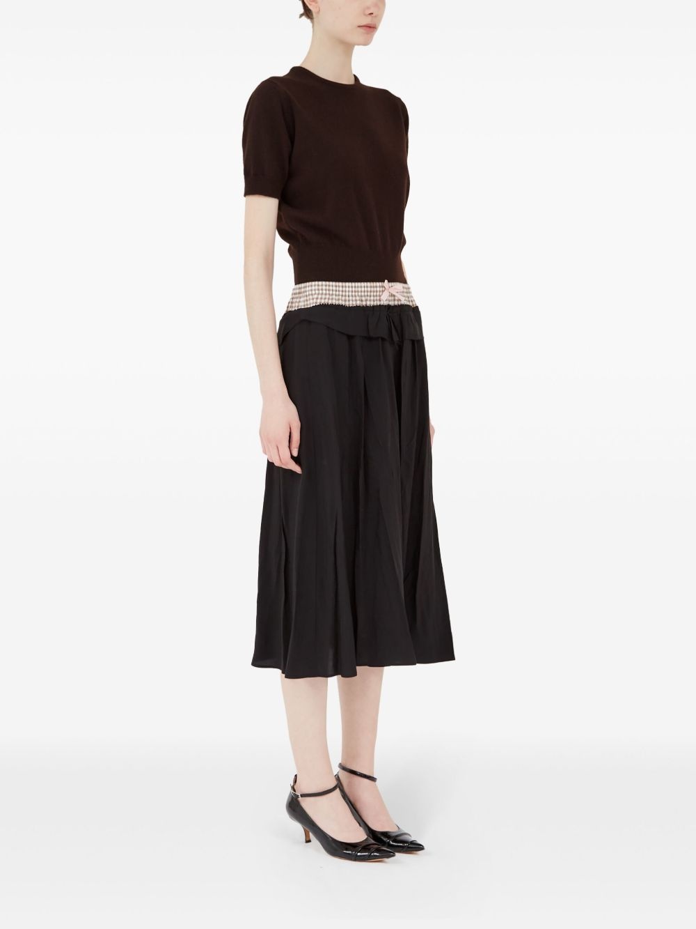 panelled midi skirt - 3