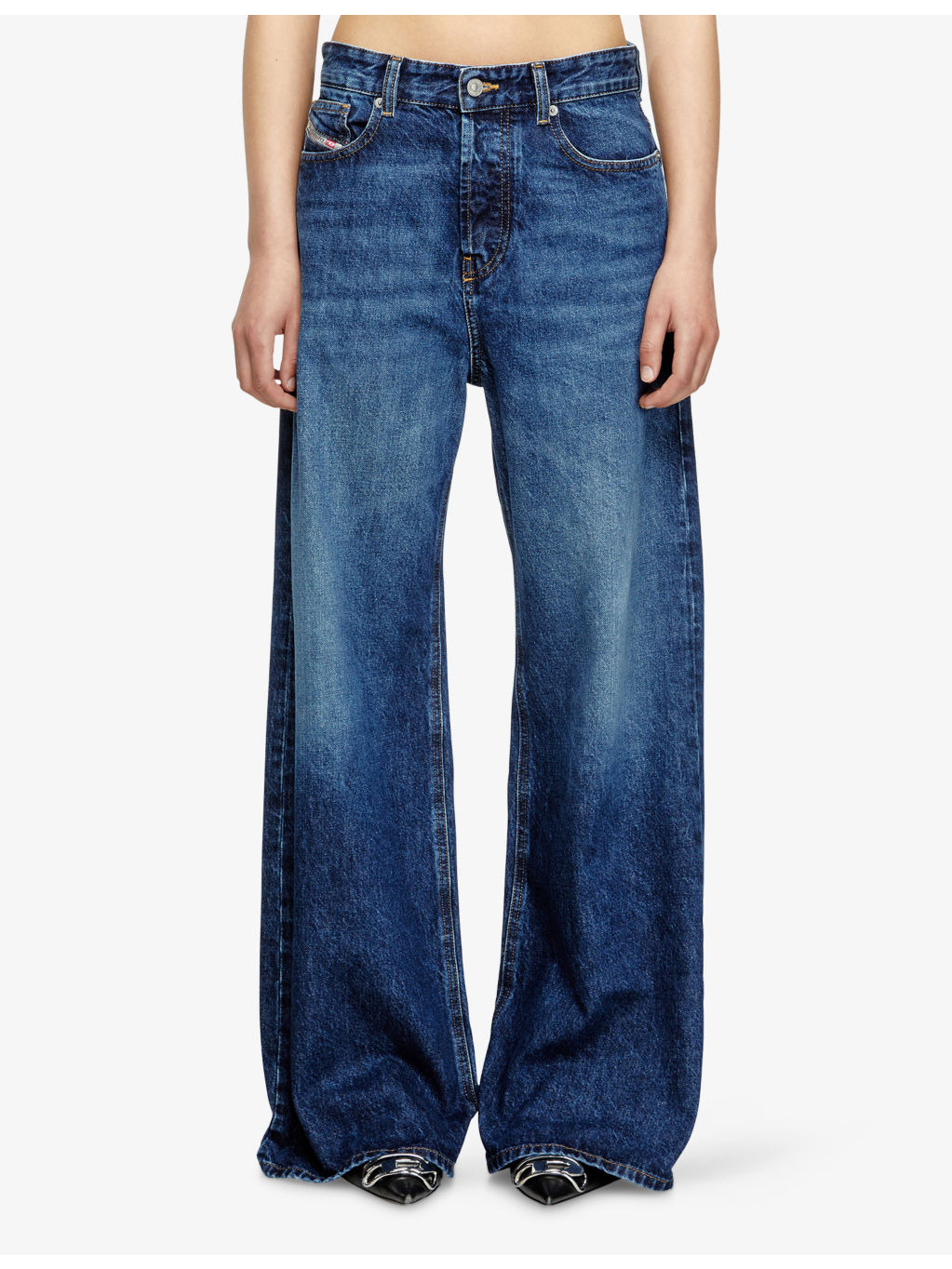 1996 D-Sire Wide-Leg Denim Jeans - 3