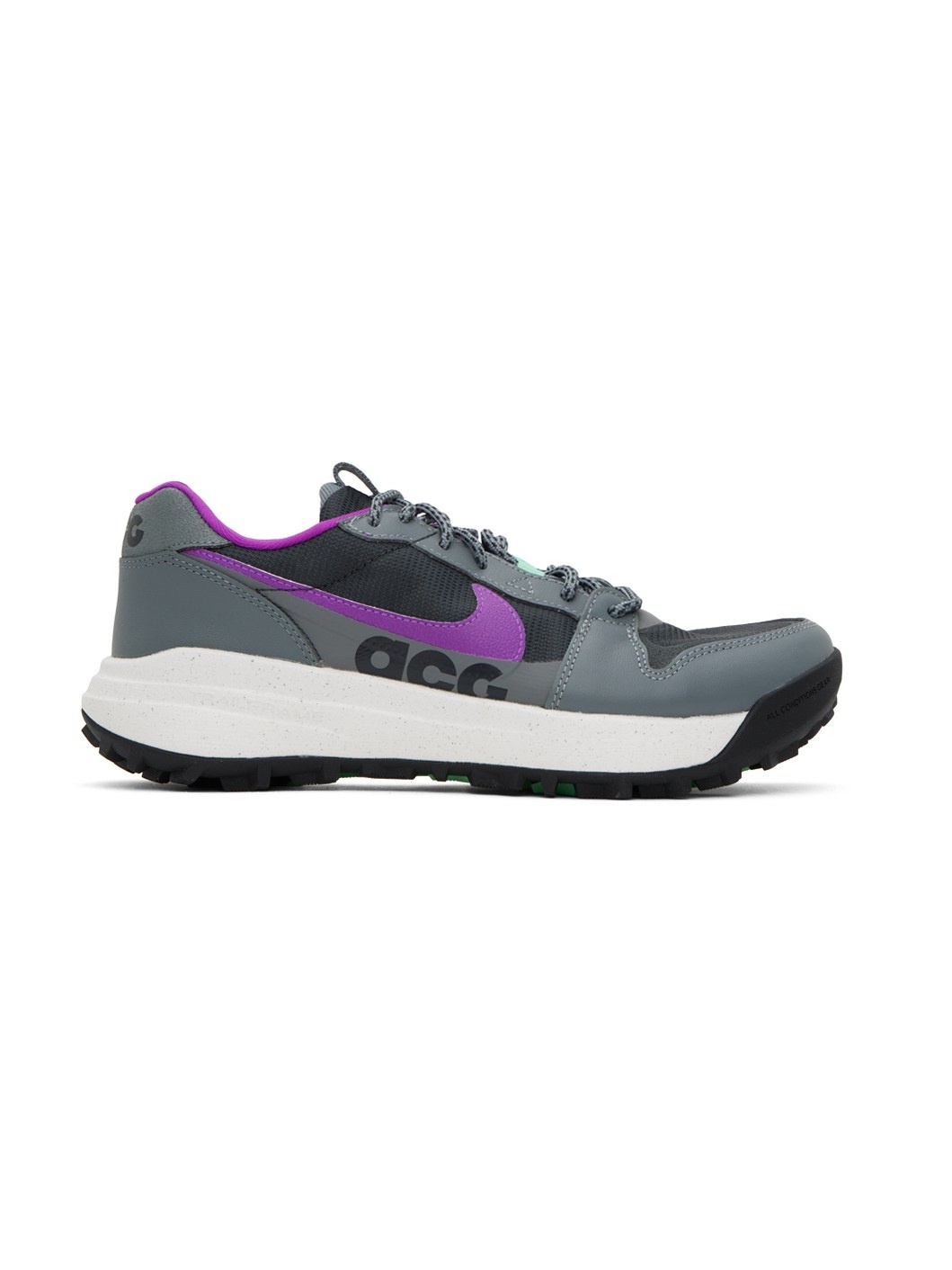 Gray & Purple ACG Lowcate Sneakers - 1