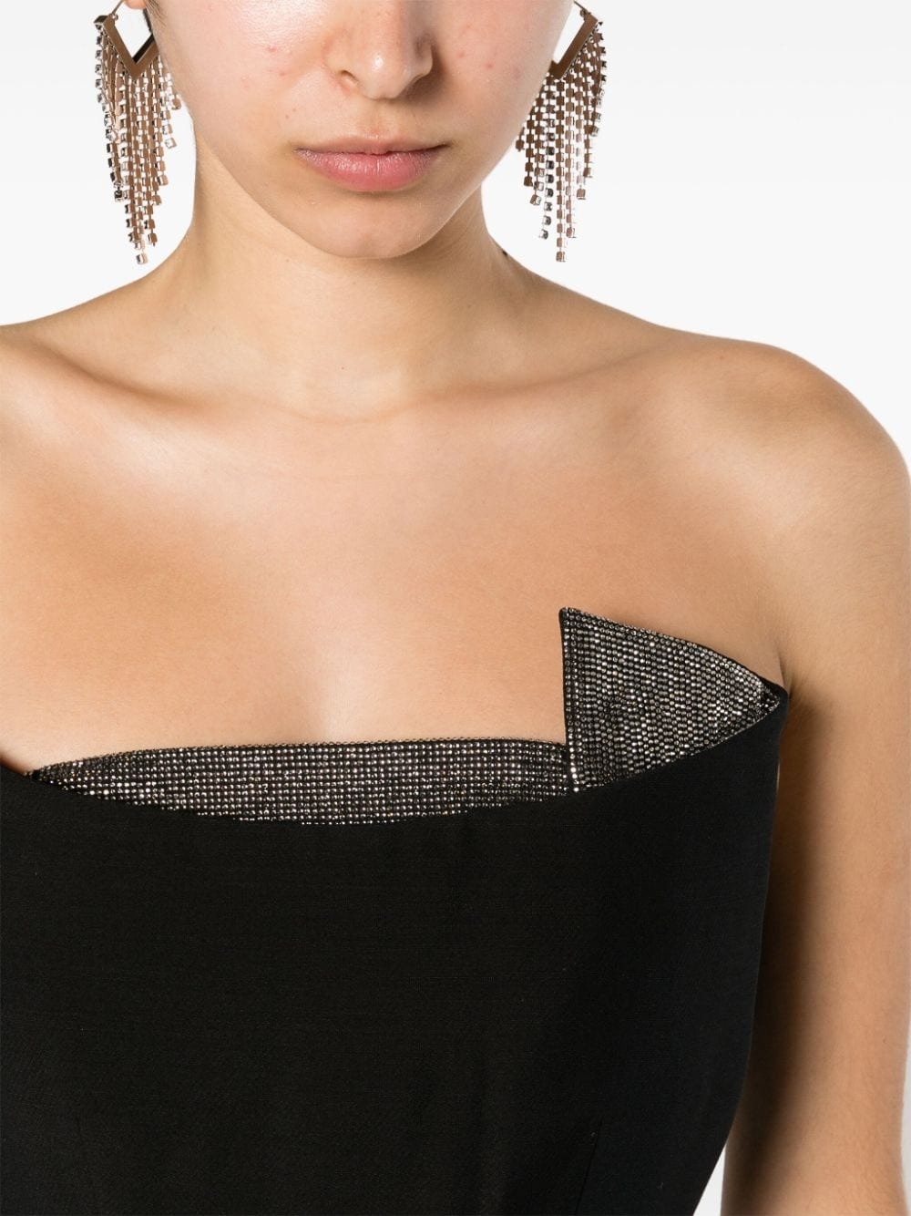 rhinestone-embellished strapless minidress - 5