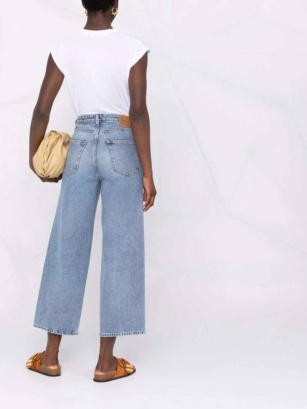 high-waisted wide-leg jeans - 4