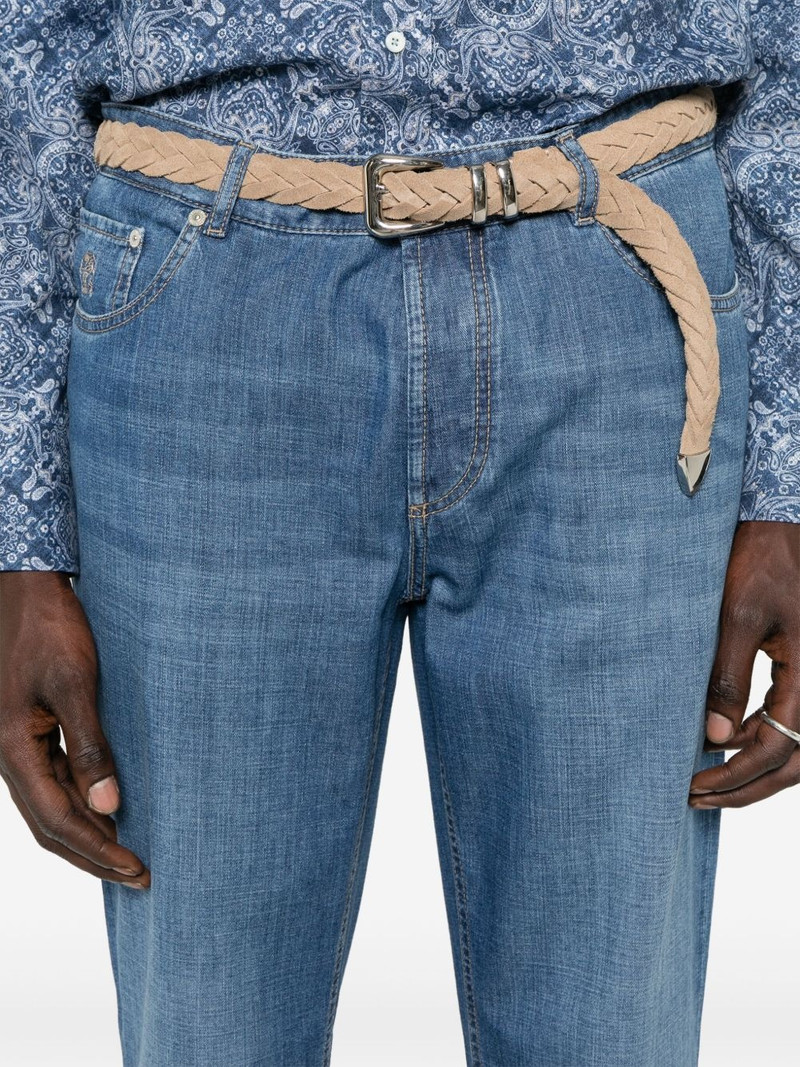 logo-embroidered jeans 5