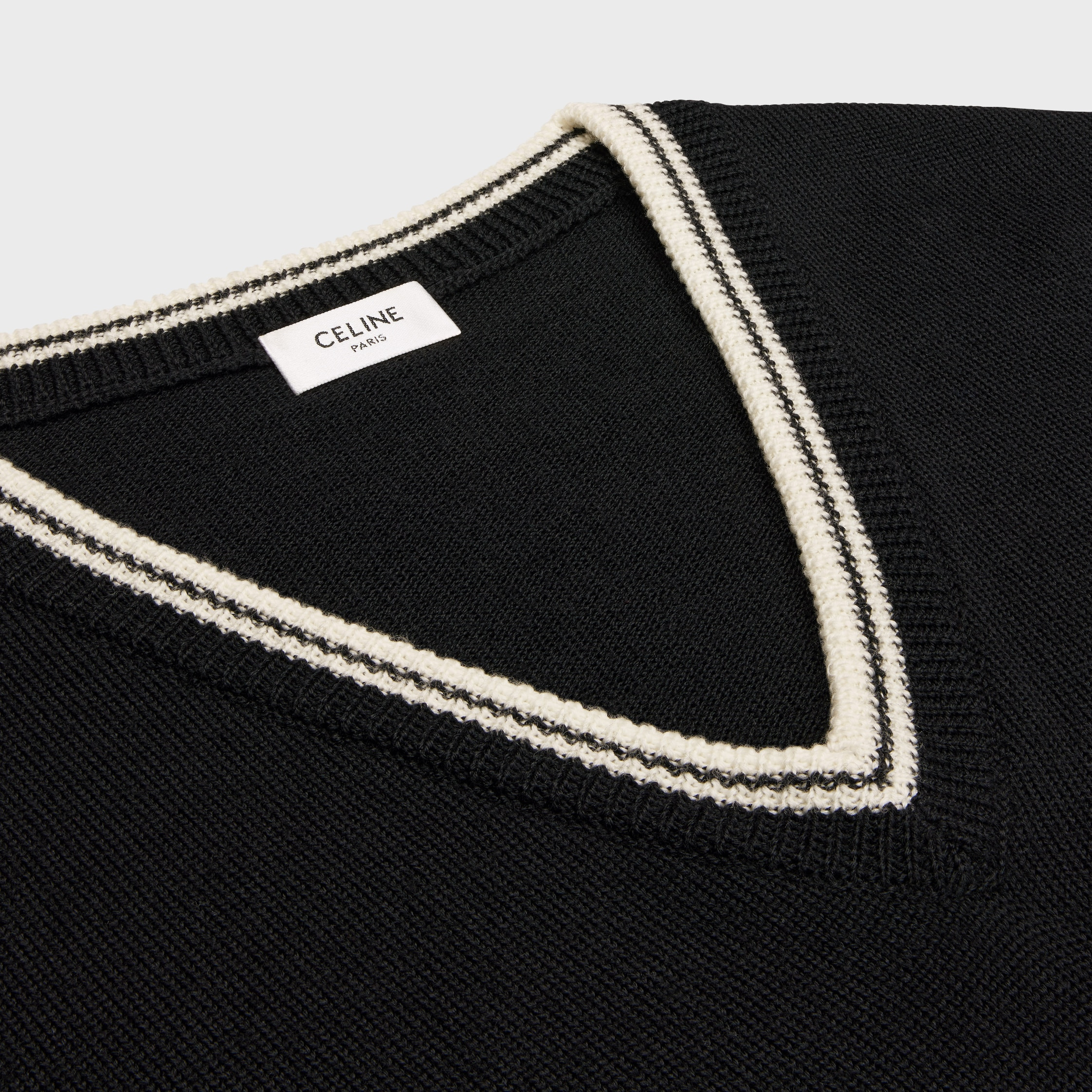 triomphe V-neck sweater in wool - 3