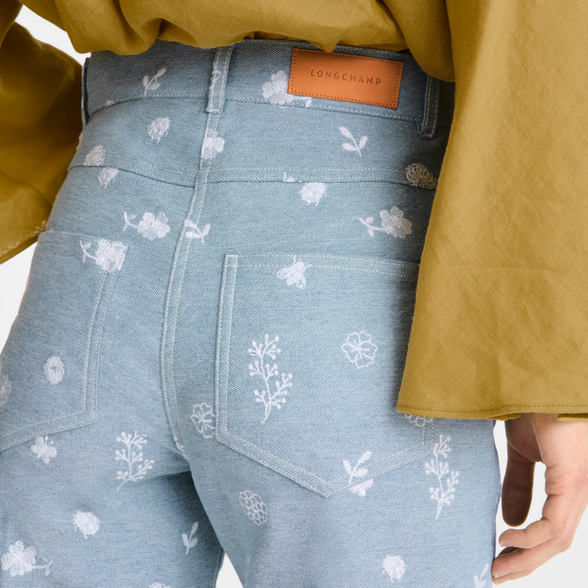 Jeans Sky Blue - Embroidered denim - 5