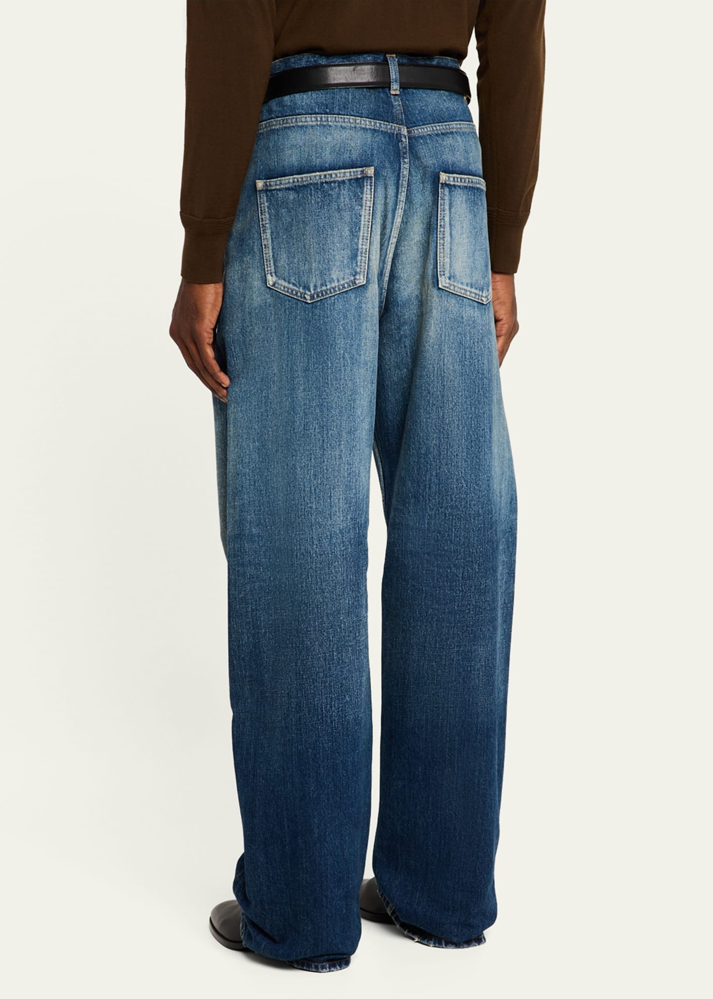Men's Wide-Leg Faded Jeans - 3
