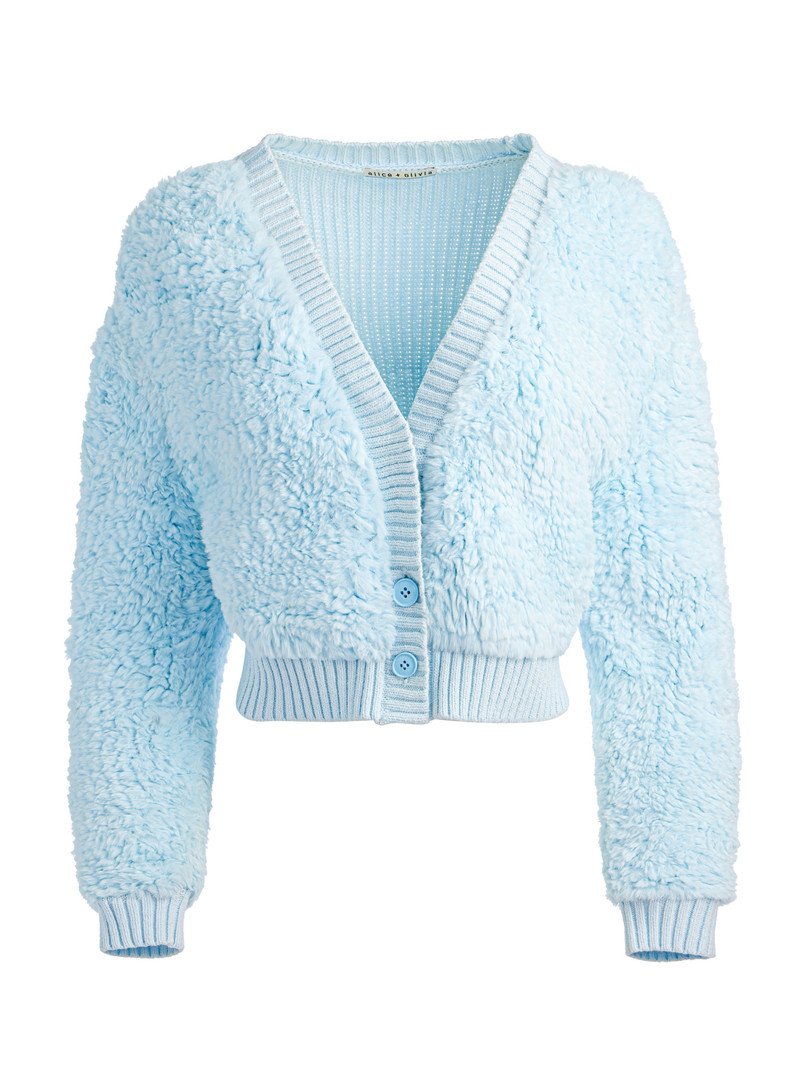 CASILDA FAUX FUR CROPPED CARDIGAN 1