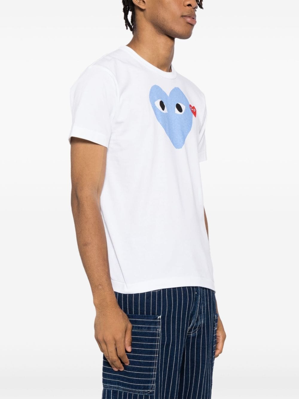 signature heart motifcotton T-shirt - 4