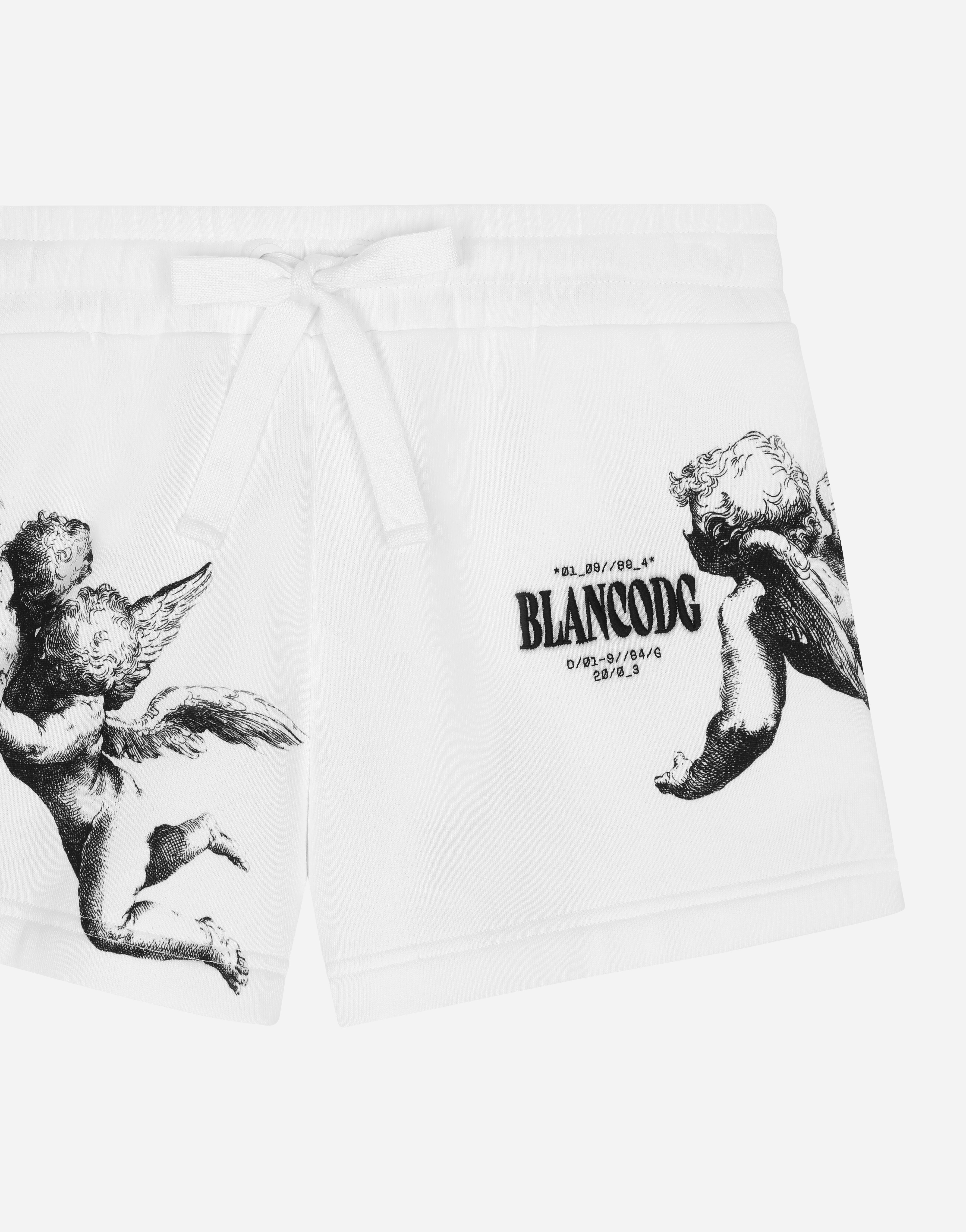 Jersey shorts with Angel print and embroidery BLANCO DOLCE&GABBANA - 3