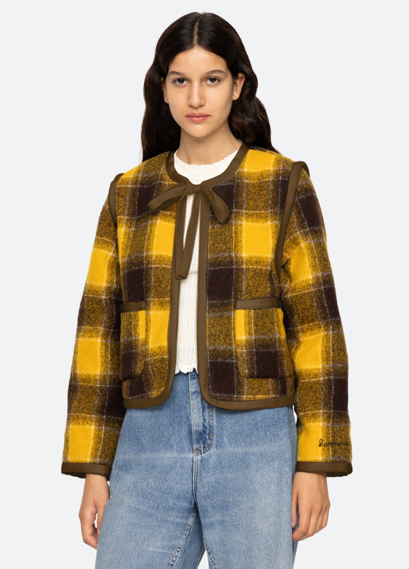 Sea Amber Tie Front Jacket outlook