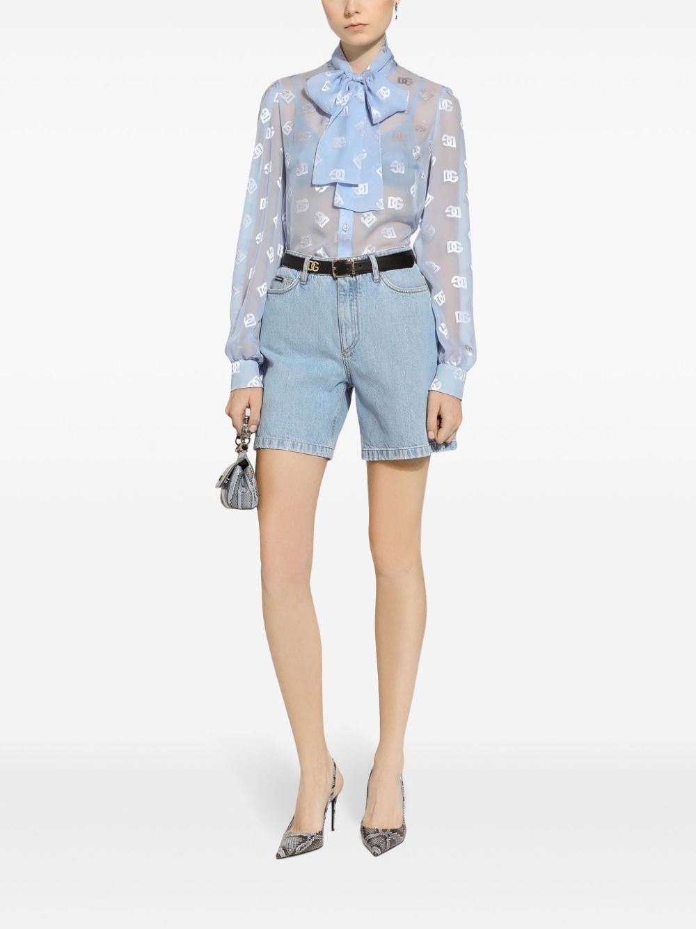 denim bermuda shorts - 2