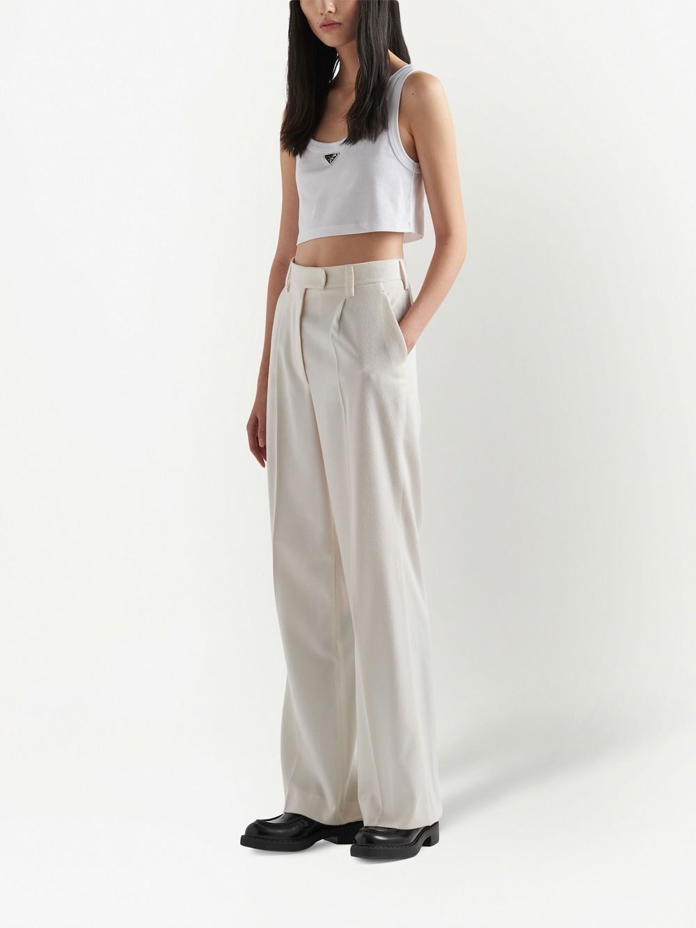 logo plaque crop top - 2