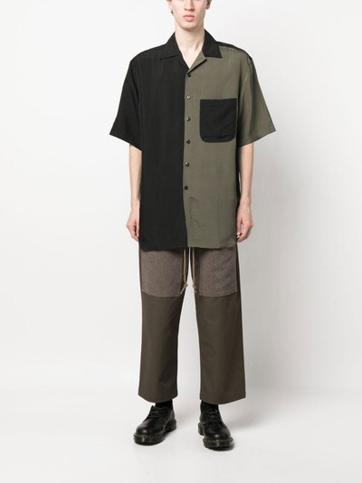 Song for the Mute two-tone camp-collar shirt outlook