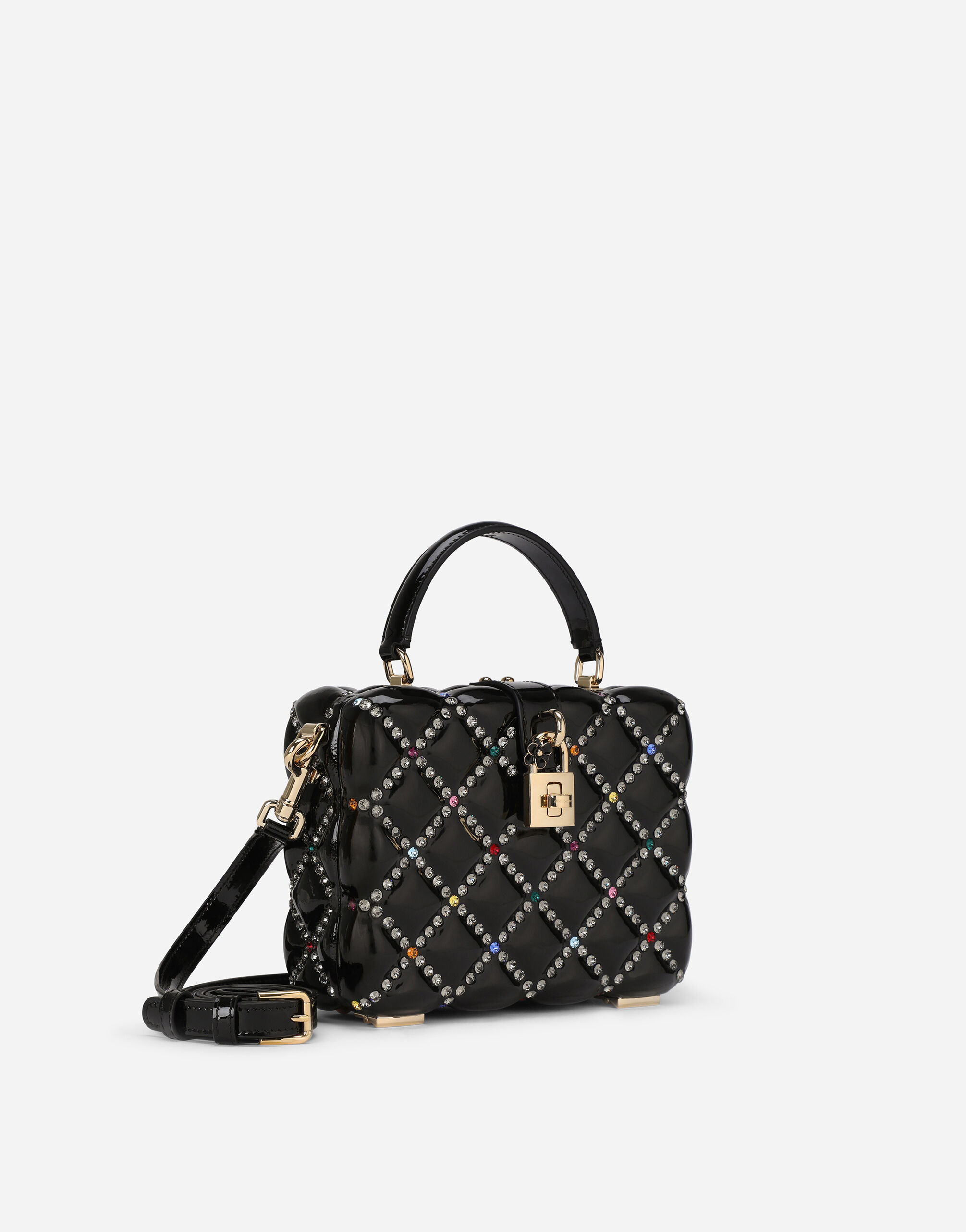 Resin Dolce Box bag with rhinestones - 2