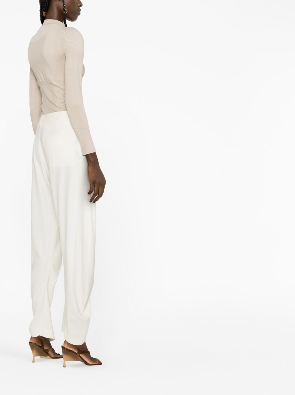 curved-leg trousers - 3