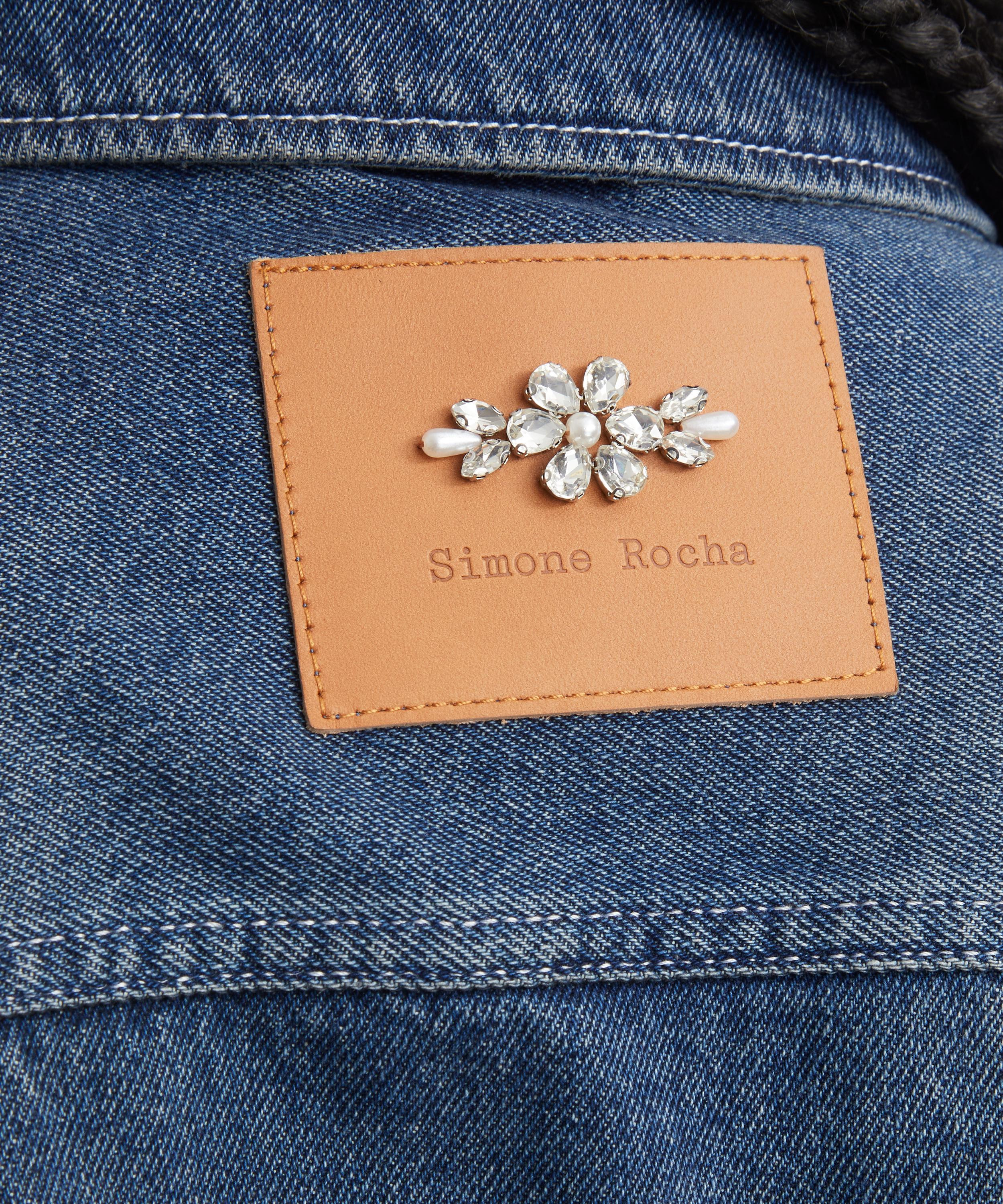 Distressed Denim Biker Jacket - 5