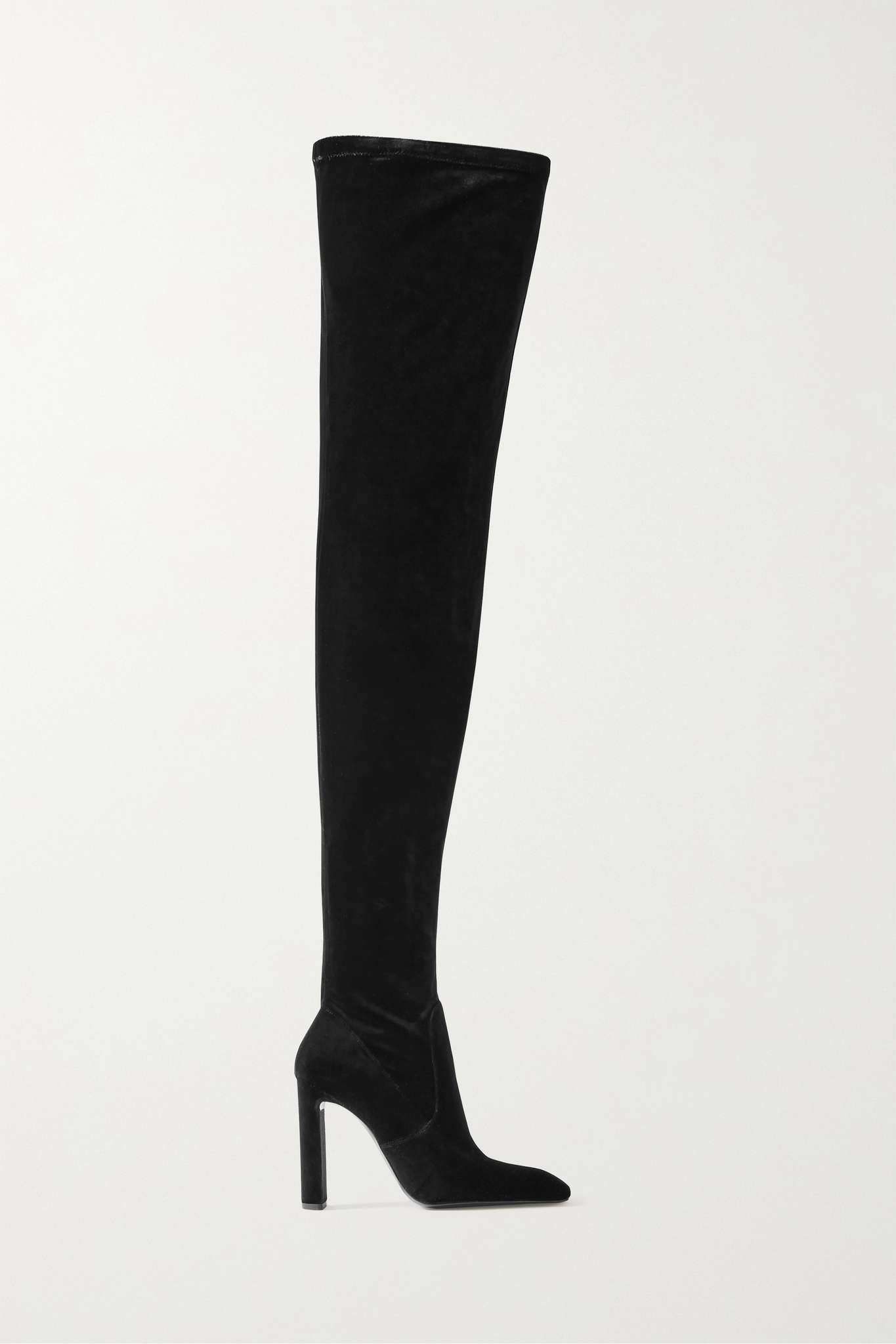 Velvet over-the-knee boots - 1