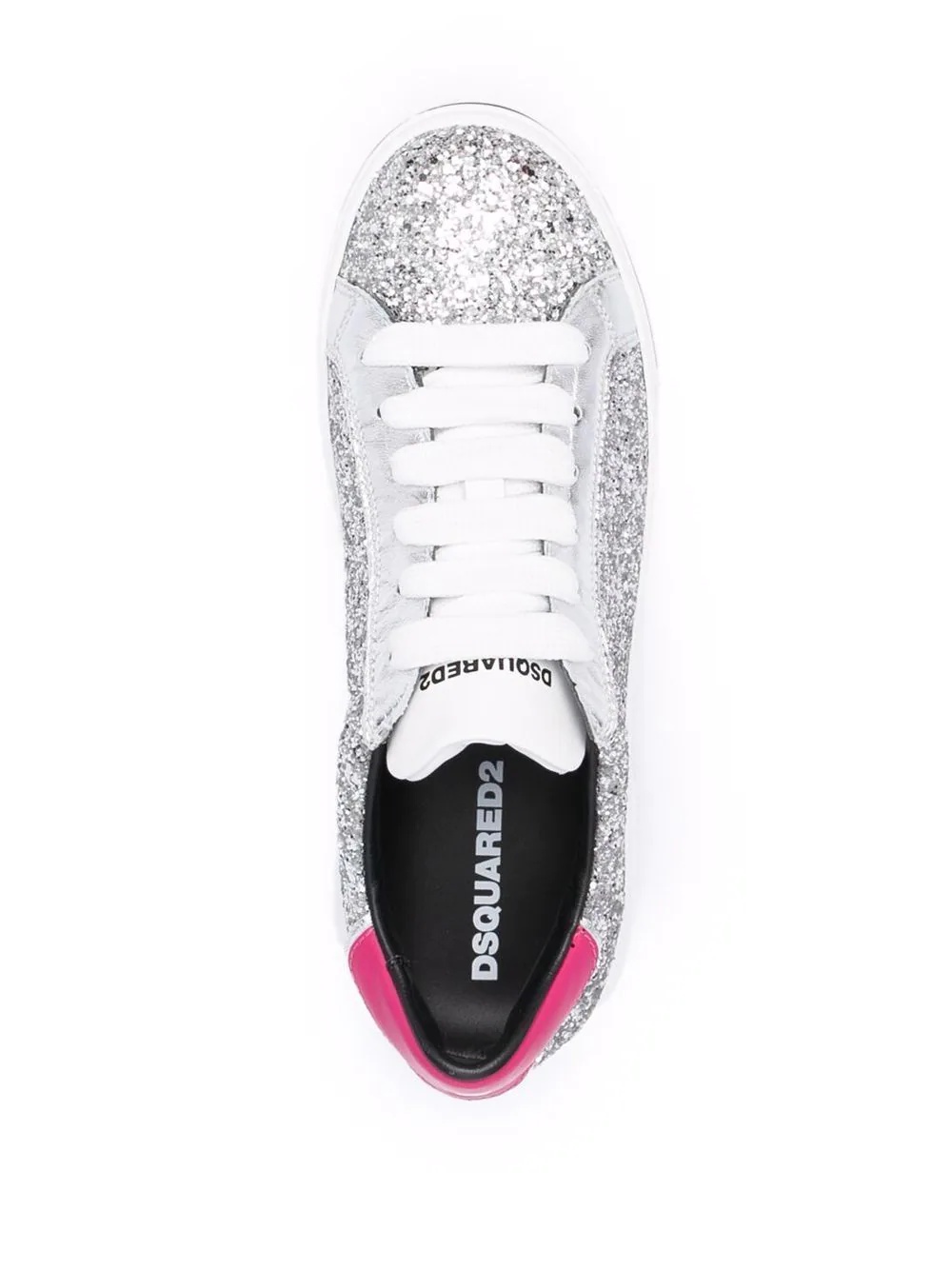 glittered low-top sneakers - 4