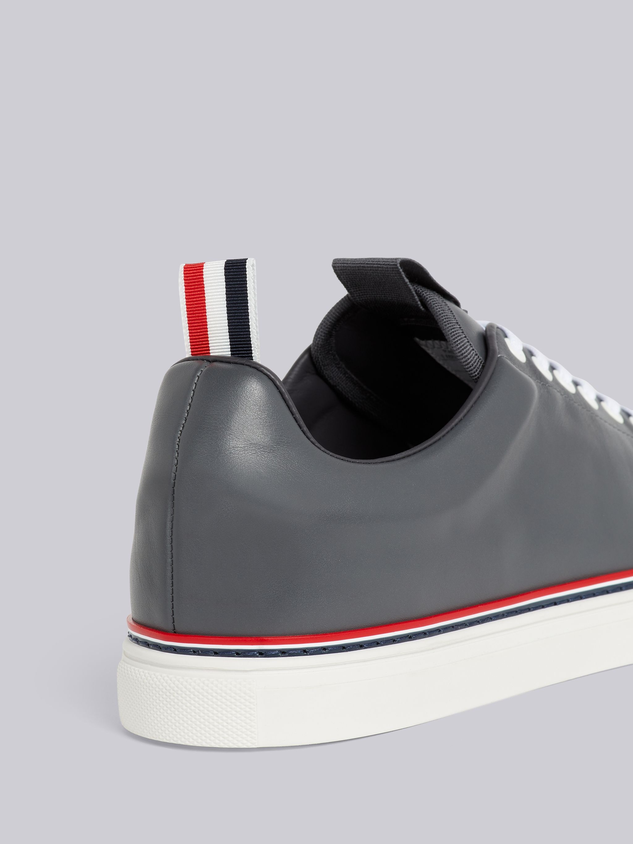 Medium Grey Vitello Calf Leather Tennis Shoe - 2