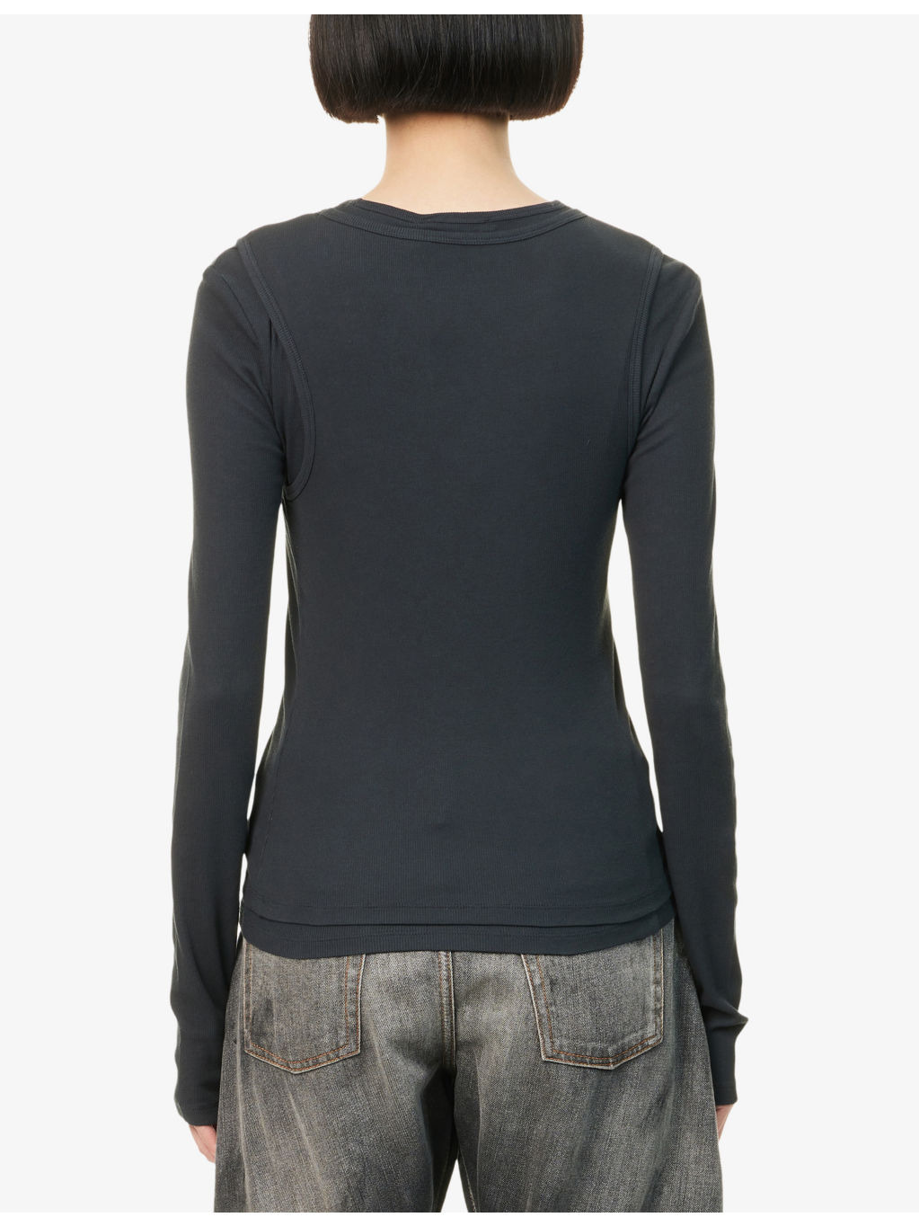 Layered Slim-Fit Stretch-Cotton T-Shirt - 4