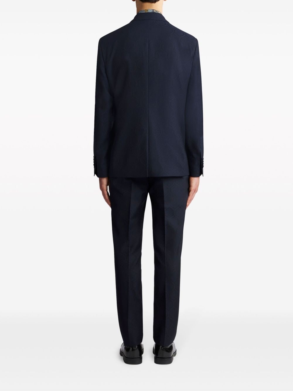 peak-lapel single-breasted blazer - 4