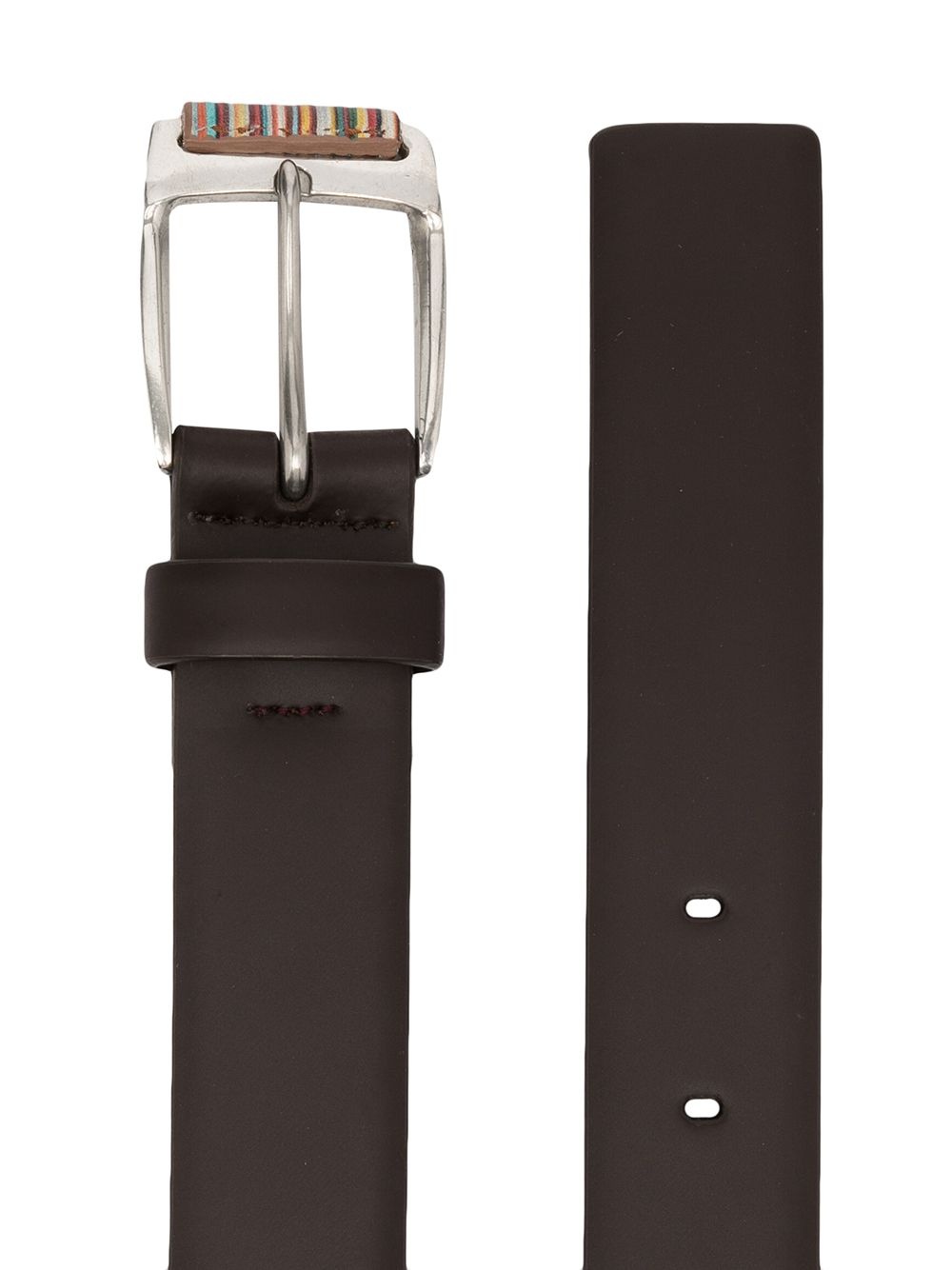 Artist-stripe detail leather belt - 2